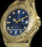Rolex Yacht Master Lady 68628 Gold Oyster Bracelet Blue Dial